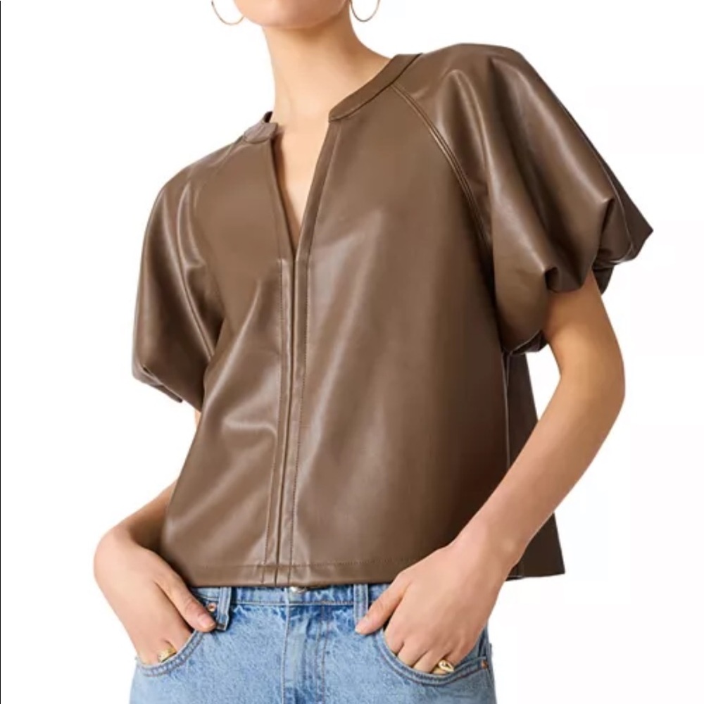 Steve Madden Puffer Sleeve Tee Shirt